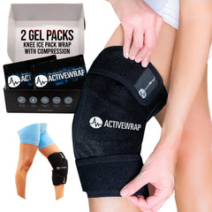 AW ACTIVEWRAP knee ice-pack wrap close-up for secure cold therapy on the knee