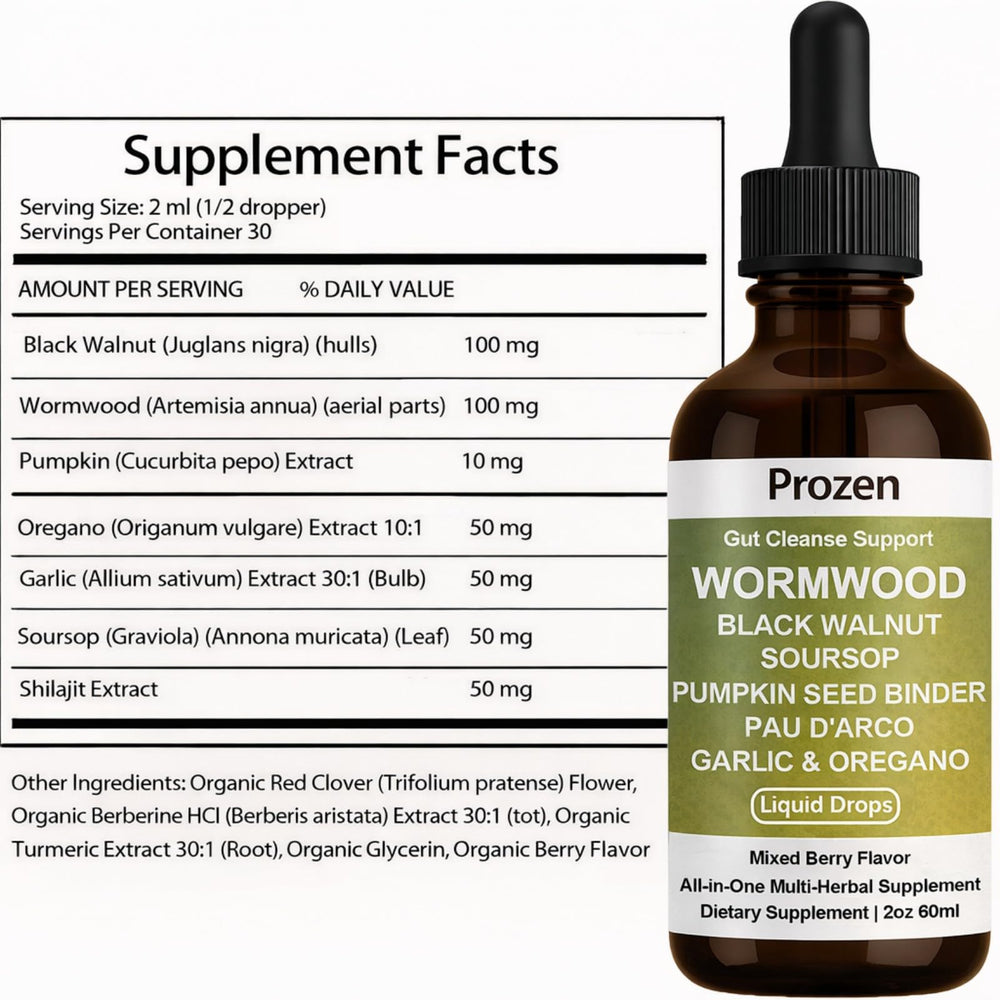 Awjsde Prozen botanical focus image emphasizes wormwood and oregano blends for supporting internal balance.
