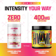 Axe & Sledge Hydraulic HydroMax visual emphasizes a powerful pump.