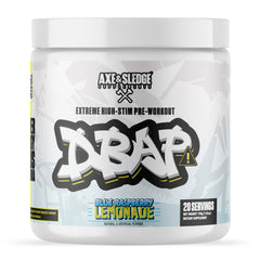 Axe and Sledge DBAP Extreme energy bottle with high-stim formula for intense workouts.