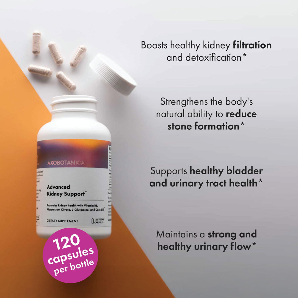 Axobotanica Kidney Cleanse label info emphasizes non-GMO and gluten-free
