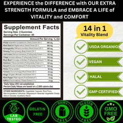AyBet Shilajit Gold Gummies ingredient panel highlights minerals and herbs.