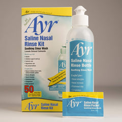 AYR isotonic salt packets for comfortable nasal irrigation