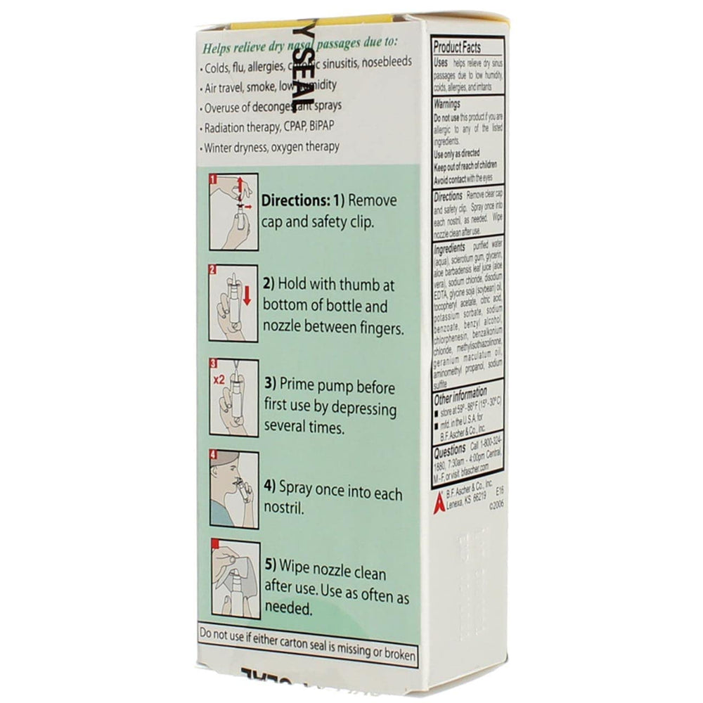 AYR CPAP-friendly spray used to moisturize nasal passages during sleep.