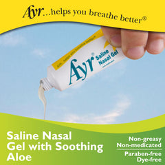 AYR saline-nasal-gel-use-scene shows daily comfort