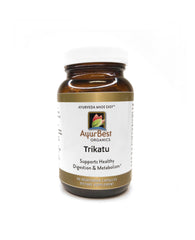 AyurBest Trikatu capsules bottle front for digestion support.