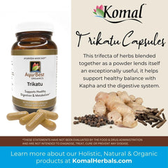 Packaging displays USDA Organic certification for AyurBest Trikatu.