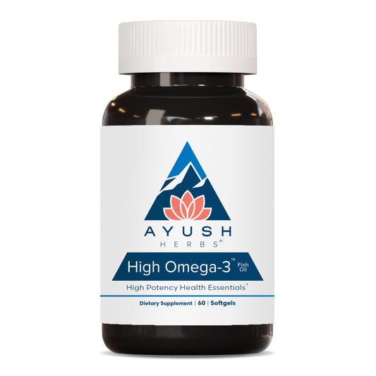 Ayush Herbs High Omega-3 softgels for daily wellness