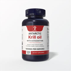 AZ BIOTECH Antarctic Krill Oil softgel bottle supports heart and cognitive wellness.