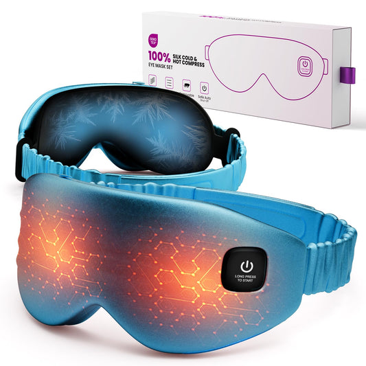 Azang silk eye mask with heat and cooling for soothing dry eyes