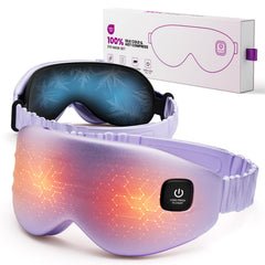 Azang silk wireless heated eye mask cooling in use for overnight relief
