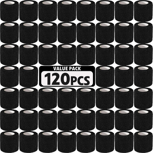 AZEN self-adhesive bandage wrap black rolls for secure, skin-safe wrapping