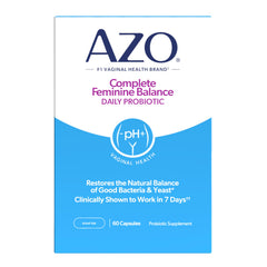 AZO Complete Feminine Balance bottle for daily vaginal health support