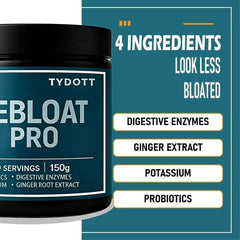AZX TYDOTT Debloat Pro close-up bottle conveys gut-friendly formula