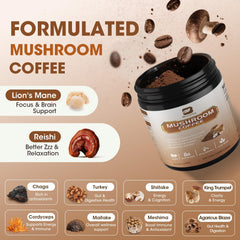 B BEWORTHS ten-mushroom blend for immune and brain health.