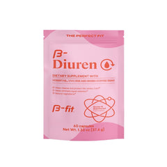 B-FIT B Diuren bottle front view highlighting natural ingredients for fluid balance