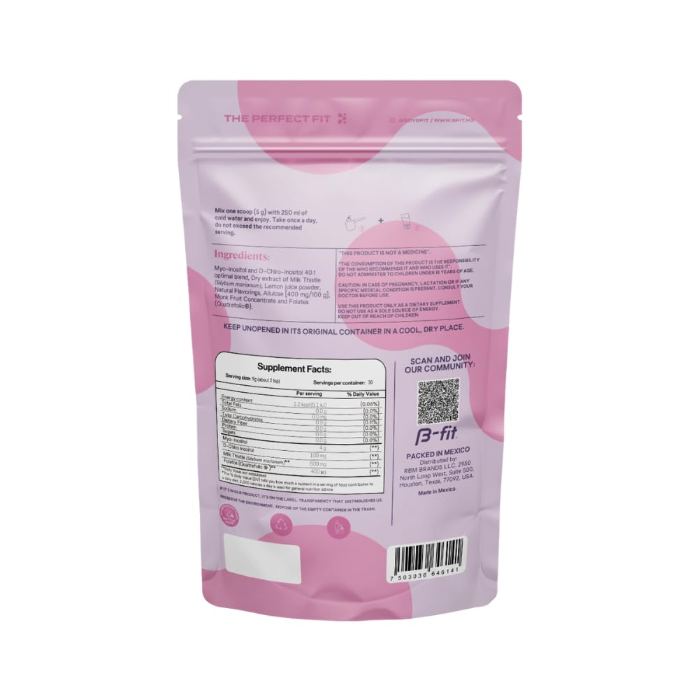 B-FIT B Inositol Balance mix in water demonstrating quick dissolution