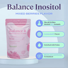 B-FIT B Inositol Balance 5 g scoop for convenient daily serving