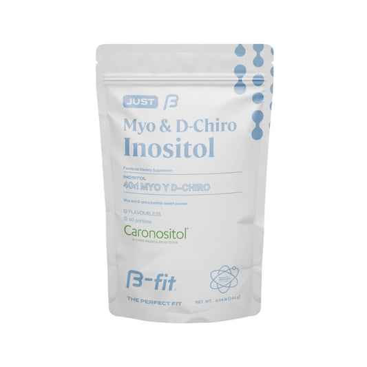 B-FIT B Inositol bottle highlights the 40 to 1 ratio for hormonal rhythm support