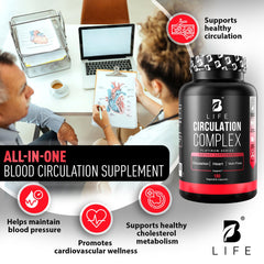 B Life Circulation Complex packaging box emphasizes Made in USA quality.