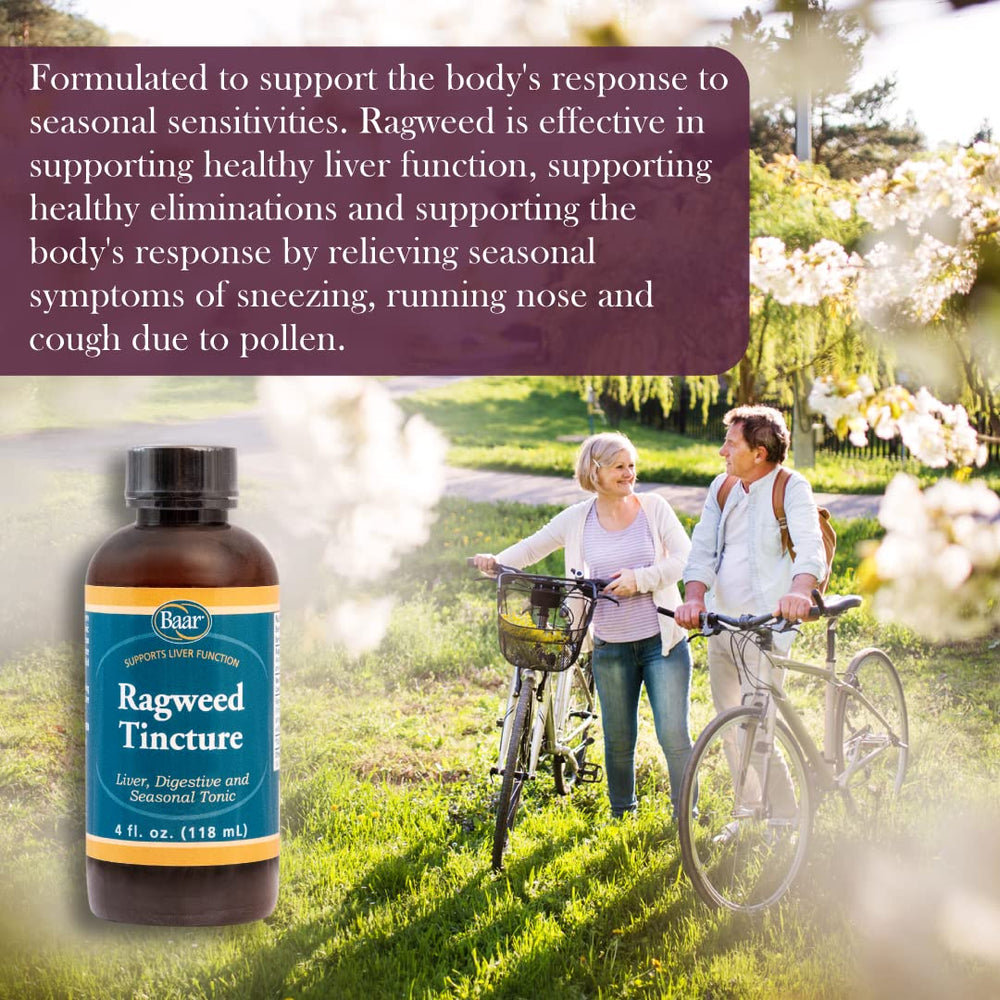 Baar Ragweed Tincture label highlights Edgar Cayce formula.