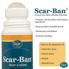 Close-up of Baar Scar Ban Roll On texture showing a hydrating formula.