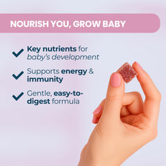 Close-up of chewy Baby Blues gummies highlighting Raspberry Lemonade flavor and texture.