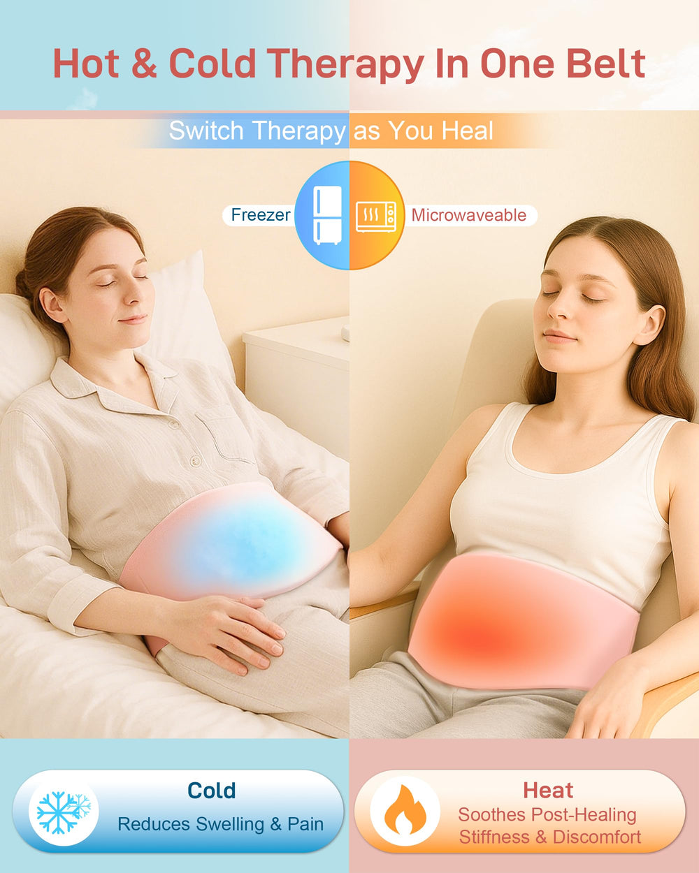 Baby Noah gel pack inside wrap providing targeted cooling and protection