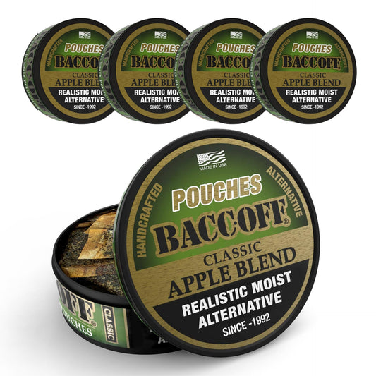 BACC OFF Apple Pouches with black tea base for a crisp bite on the go