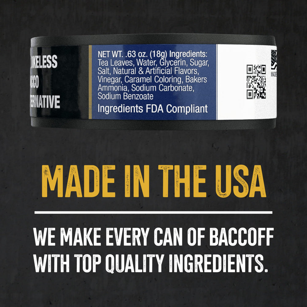 BACC OFF Mint Pouches closeup mint — cool, intense flavor.