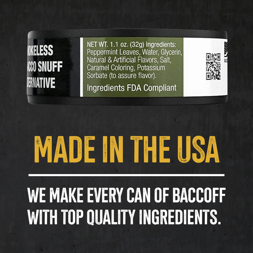 BACC OFF Wintergreen Rough Cut pack, convenient for on-the-go use