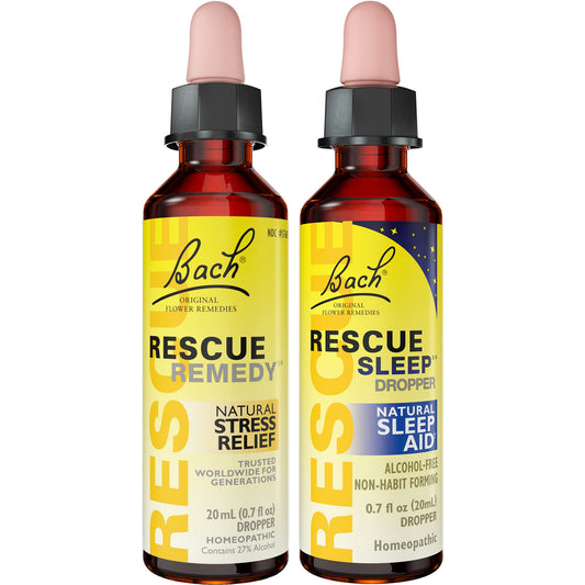 Bach Day & Night Dropper Bundle on a desk for day stress relief and night calm