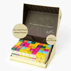 Bach Full Set bottles showcase 38 flower remedies for emotional balance at home