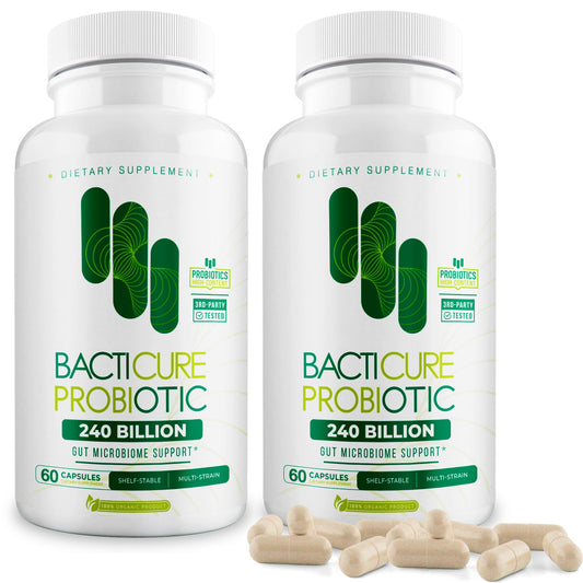 BACTERIUM PLUS Bacticure bottle pour demonstrates convenient daily gut support