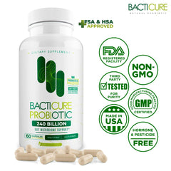 BACTERIUM PLUS Bacticure packaging front presents a clean, premium wellness product