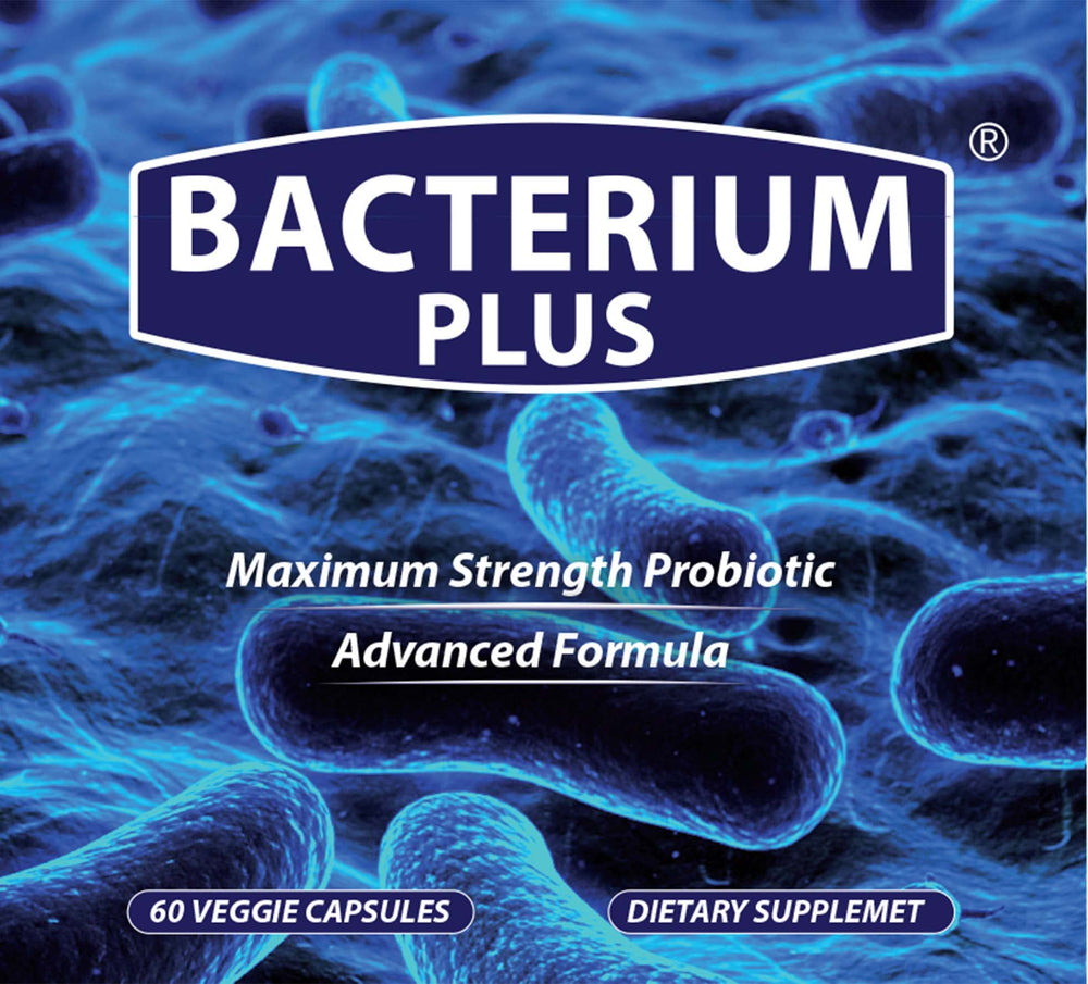 BACTERIUM PLUS capsules closeup highlight probiotic support for gut health and comfort