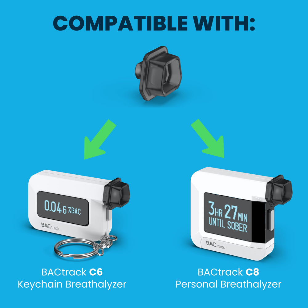 BACtrack C-Series mouthpieces use FDA food-grade plastic for safe testing
