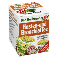 Bad Heilbrunner cough and bronchial tea cup with teabags, comforting warm tea moment