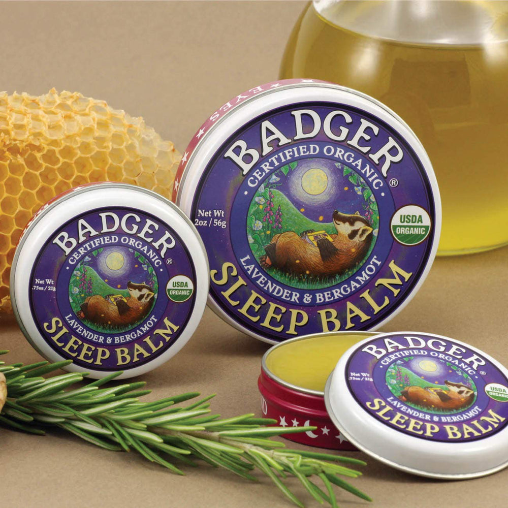 Two-pack Badger Sleep Balm packaging, ideal for gifting or sharing.