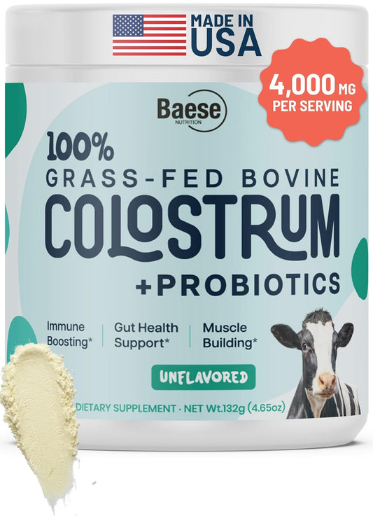 Baese Nutrition 4000mg colostrum bottle pour for easy dosing