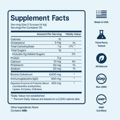 Baese Nutrition colostrum powder with neutral taste blends into beverages