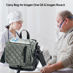 Compact 8 x 4.5 x 8.5 inch size tailored for Inogen One G5 and Rove 6 models.