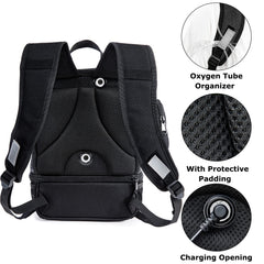 BAGSFY oxygen backpack bottom compartment storing extra batteries and essentials