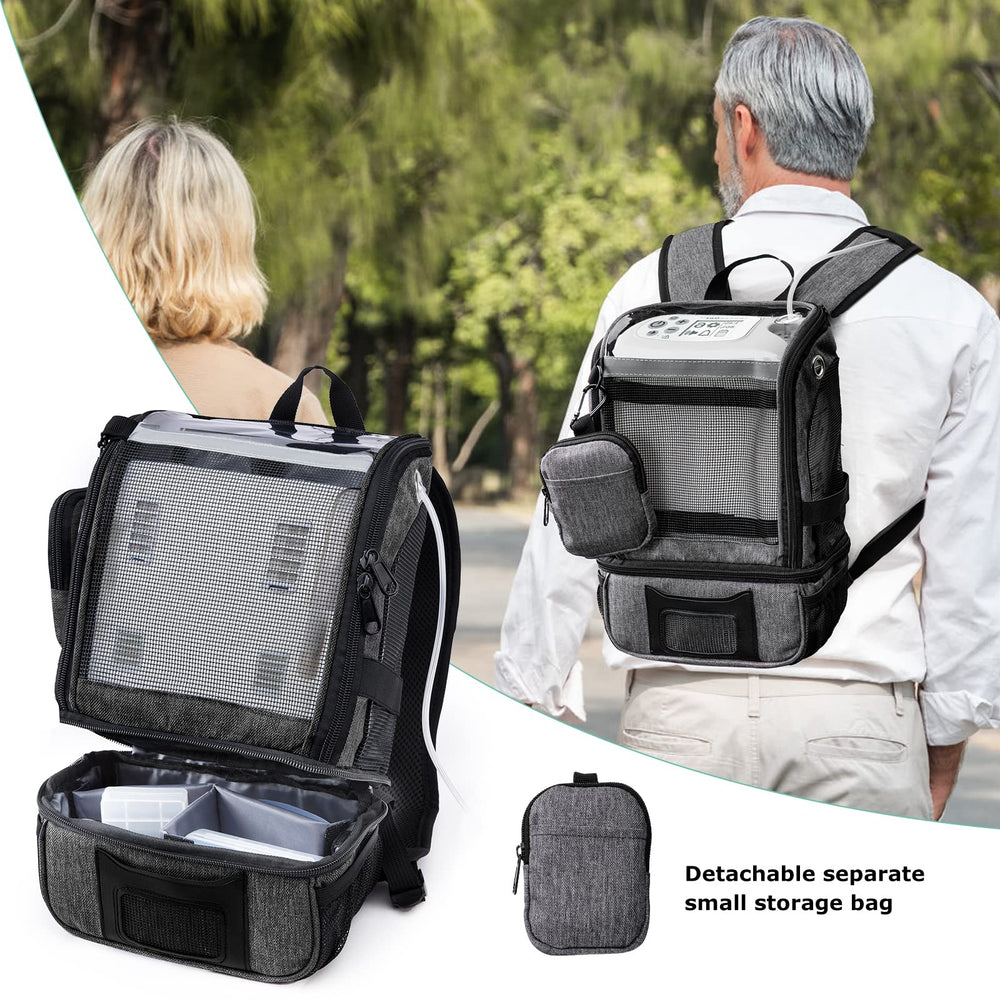 BAGSFY Oxygen Backpack bottom double-pull compartment for batteries and essentials.