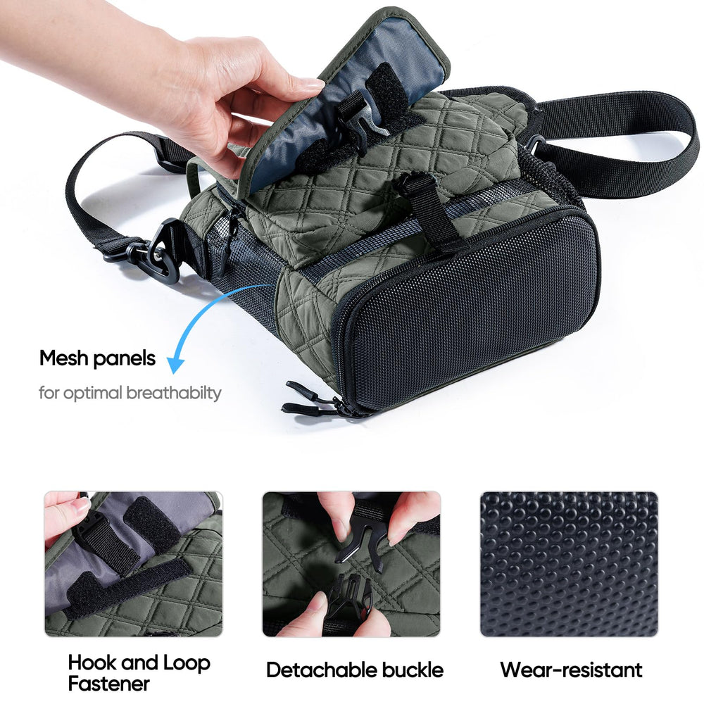 Bottom wear-resistant nylon area adds durability during daily use.