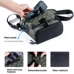 Bottom wear-resistant nylon area adds durability during daily use.