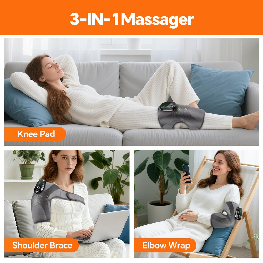 BAISEMAIN knee massager with heat and vibration aids muscle relaxation