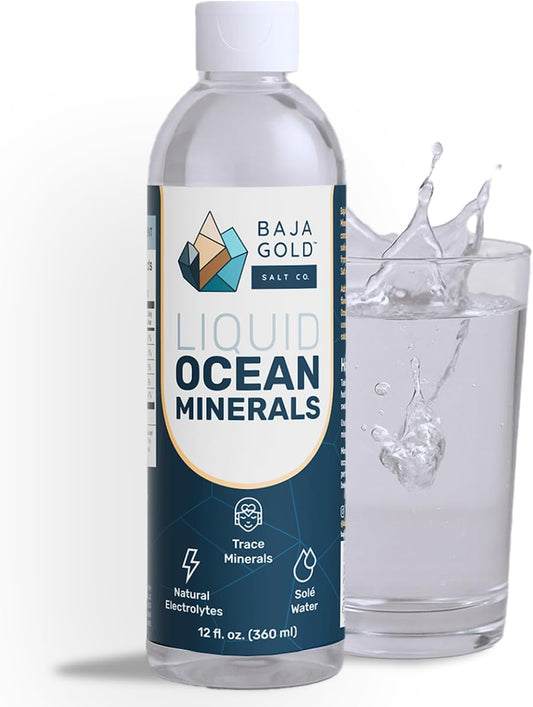 Baja Gold Liquid Mineral Drops bottle adds ocean minerals to water for richer taste.