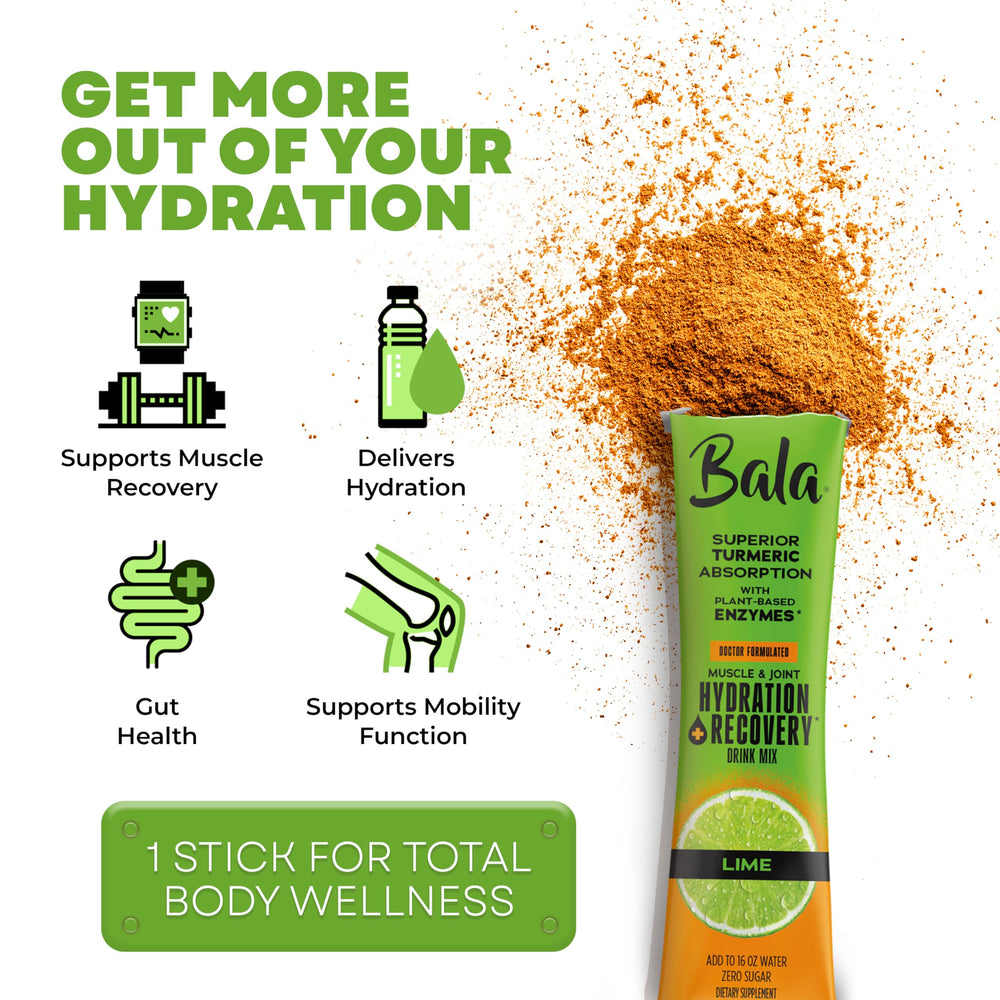 BALA Enzyme lime drink in a glass delivering quick hydration