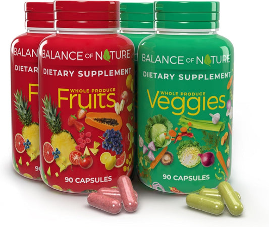 Balance of Nature Fruits bottle for convenient daily nutrient support.